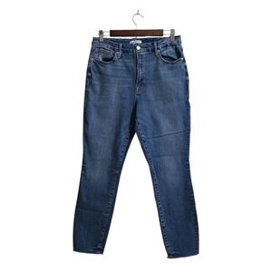 Good American Good Legs Crop Raw Hem Jeans Sz 33